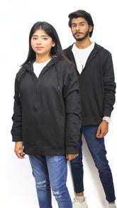 Unisex-basic black hood
